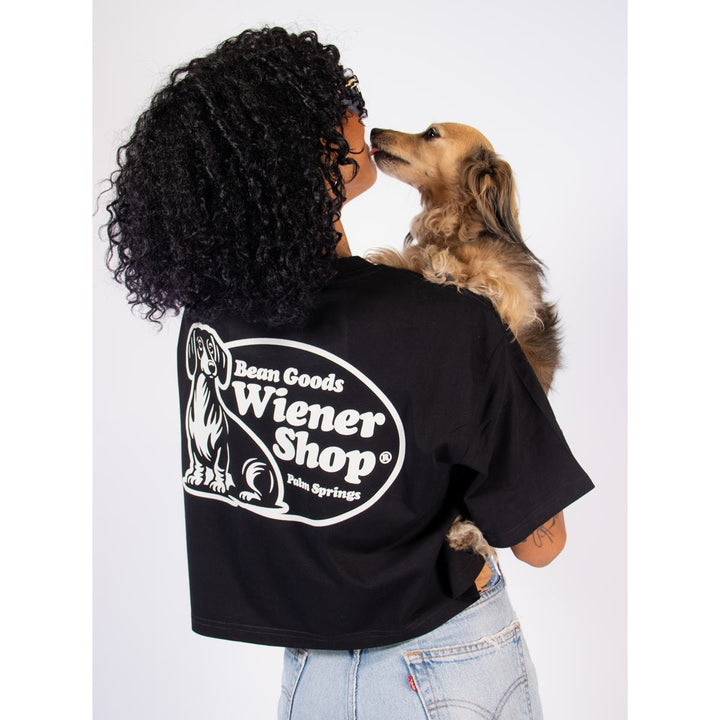 wiener shop cropped tee - bean goods