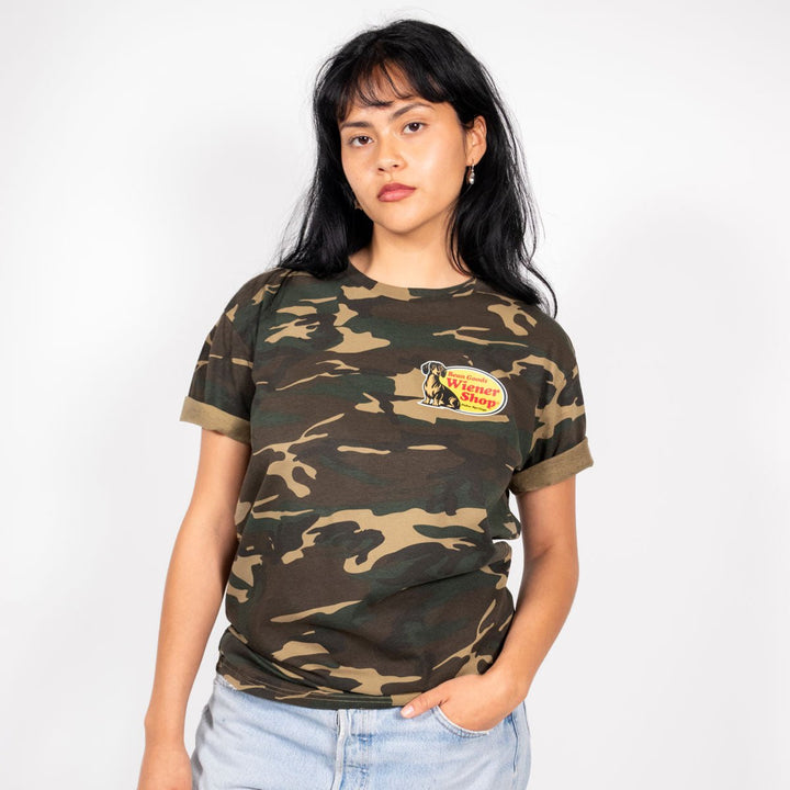 wiener shop unisex camo tee - bean goods