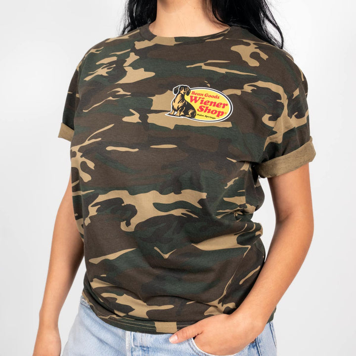 wiener shop unisex camo tee - bean goods