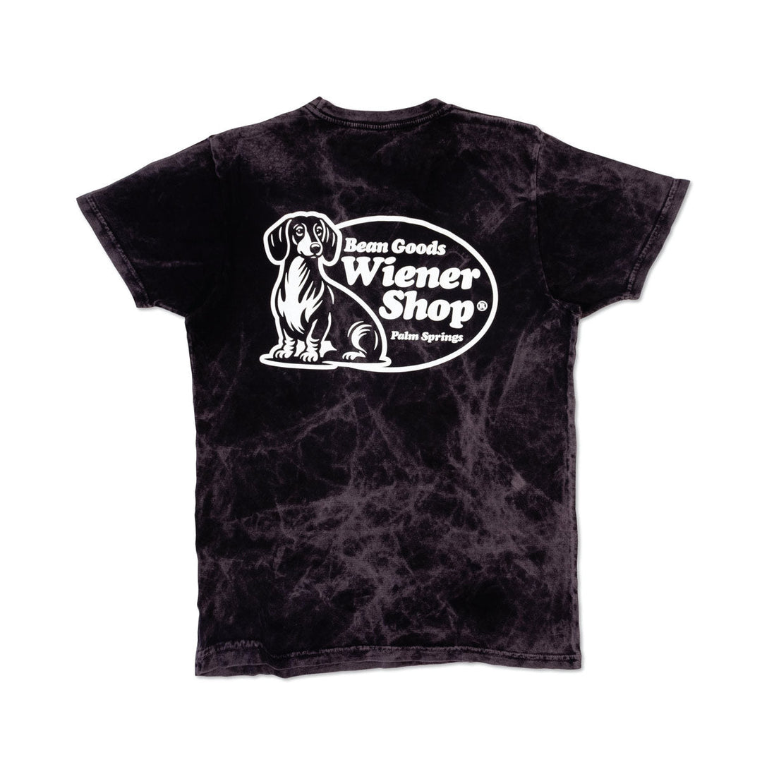 wiener shop unisex tee | black mineral wash - bean goods