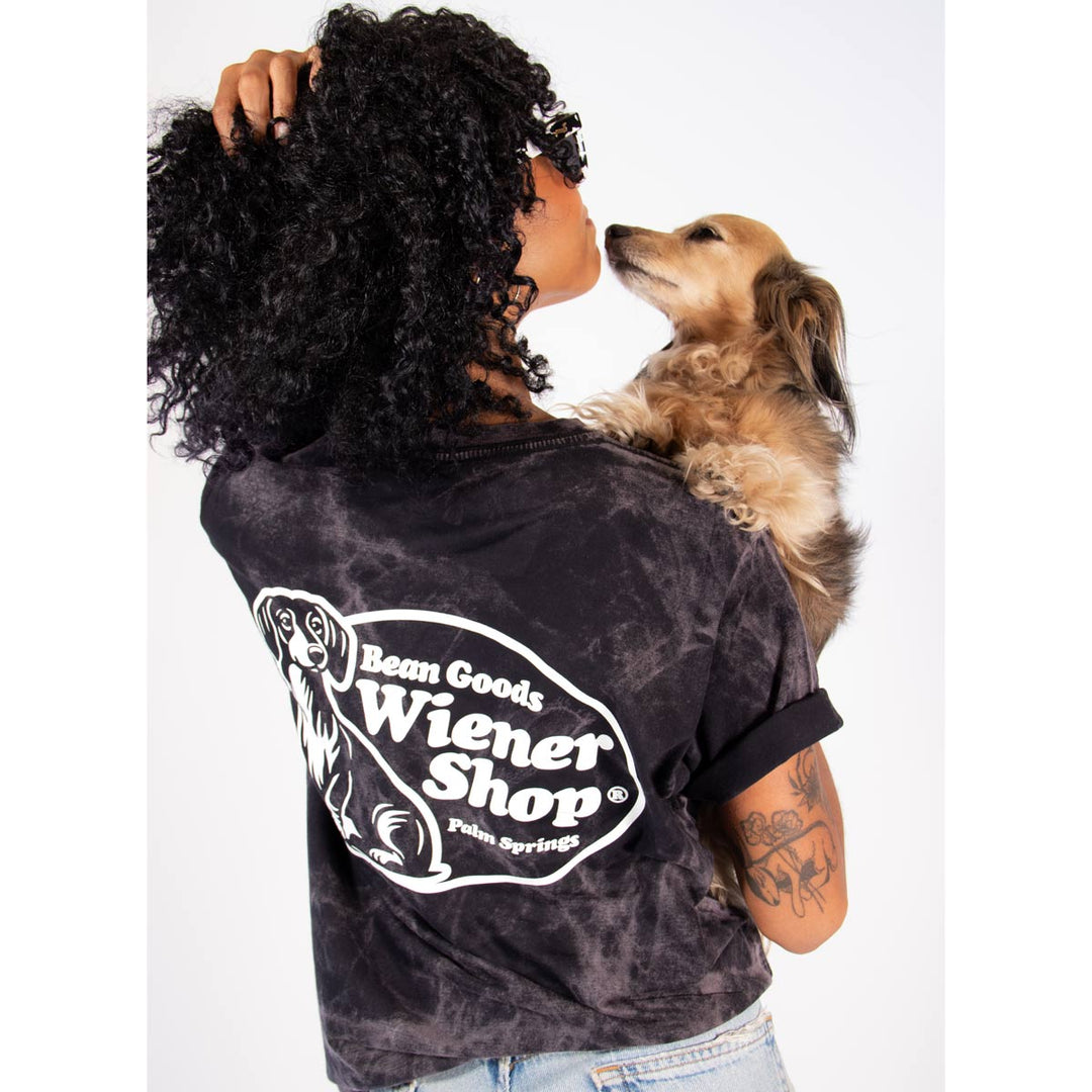 wiener shop unisex tee | black mineral wash - bean goods