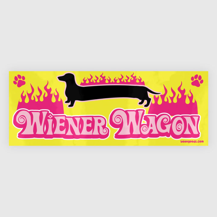 wiener wagon bumper sticker - bean goods