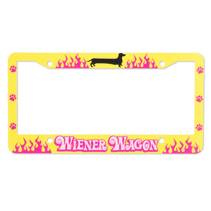 wiener wagon license plate cover - bean goods