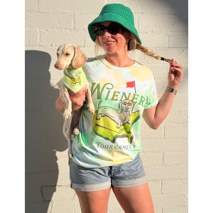 wieners golf tournament unisex tie-dye tee - bean goods