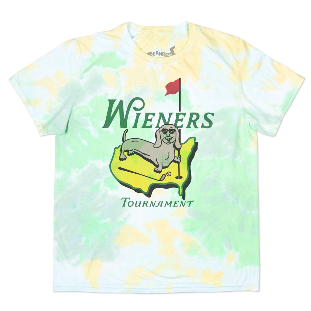 wieners golf tournament unisex tie-dye tee - bean goods