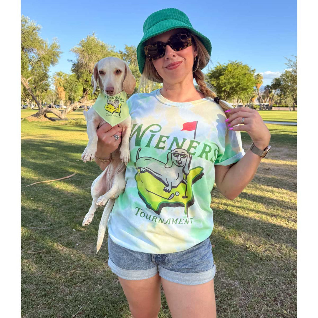 wieners golf tournament unisex tie-dye tee - bean goods