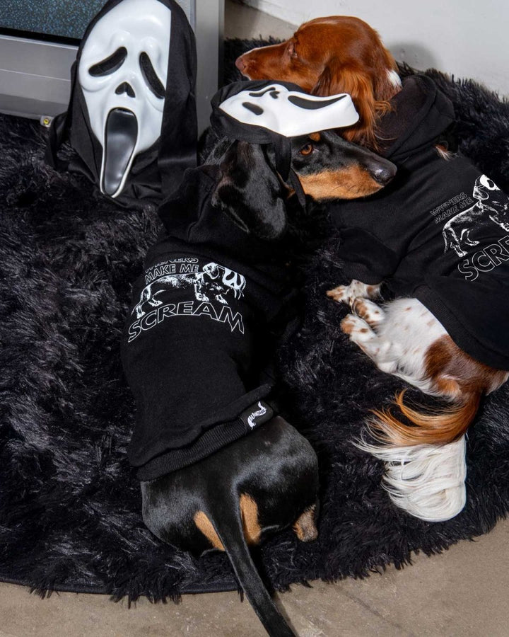 wieners make me scream doxie hoodie - bean goods