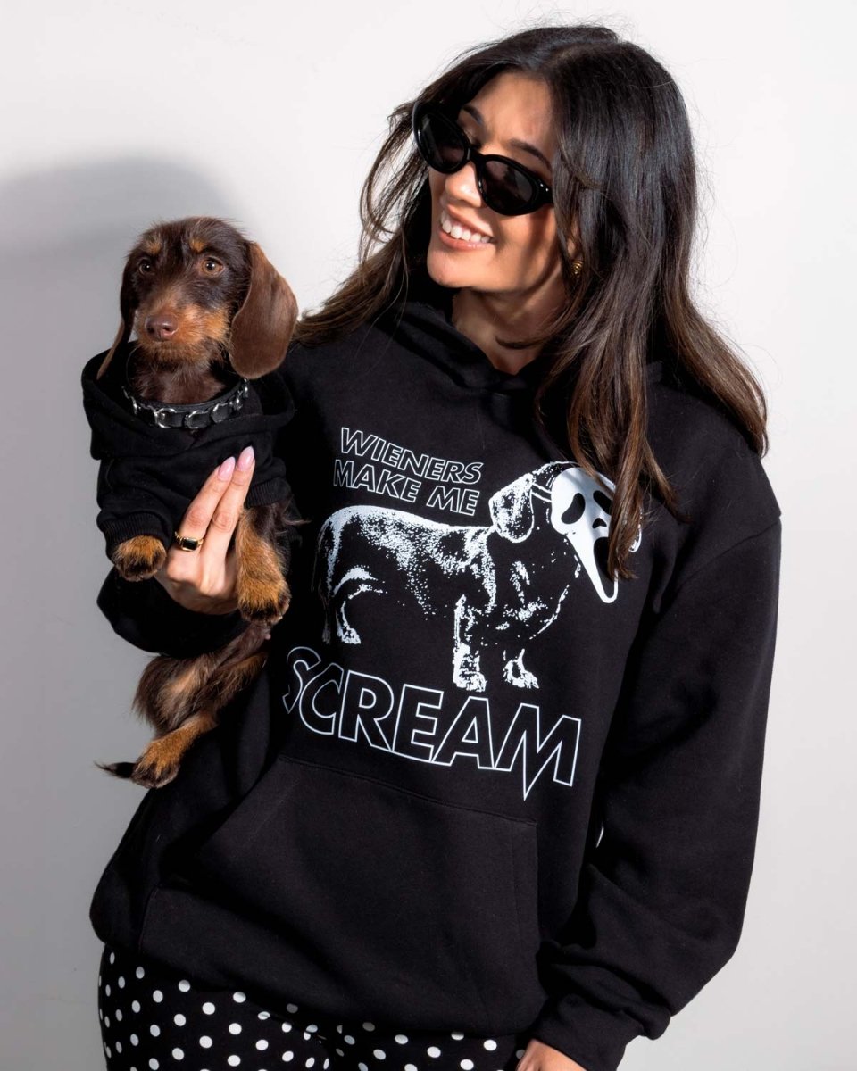 wieners make me scream unisex hoodie - bean goods