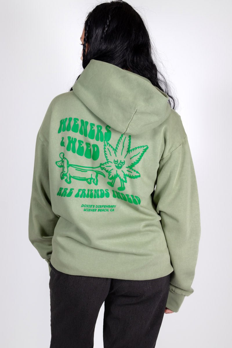 wieners & weed unisex hoodie - bean goods