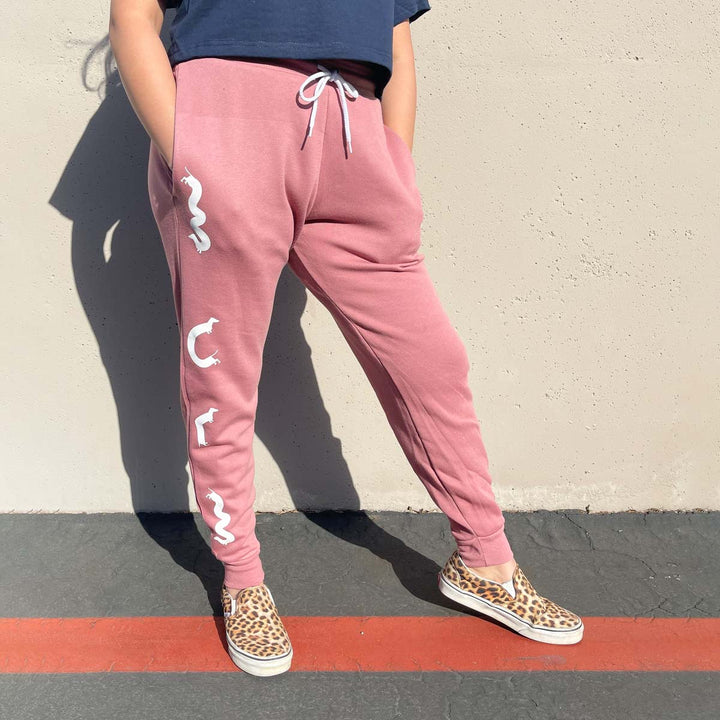 squiggly ween unisex premium sweatpants | dusty rose