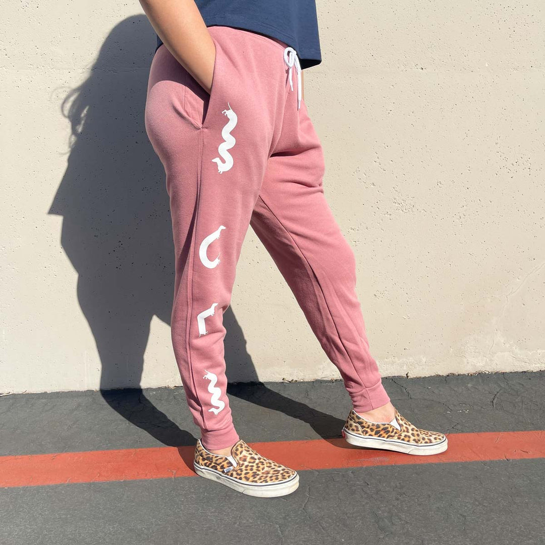 squiggly ween unisex premium sweatpants | dusty rose