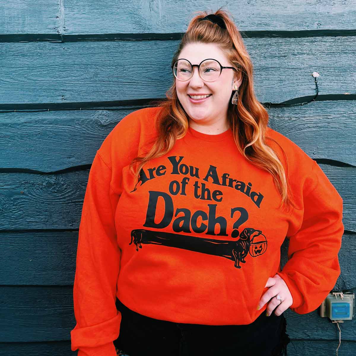 afraid of the dach unisex crew sweatshirt - bean goods