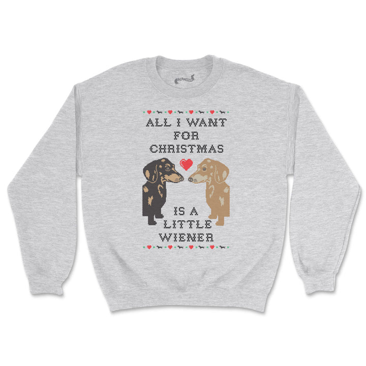 all i want for christmas crew sweatshirt | heather grey - bean goods