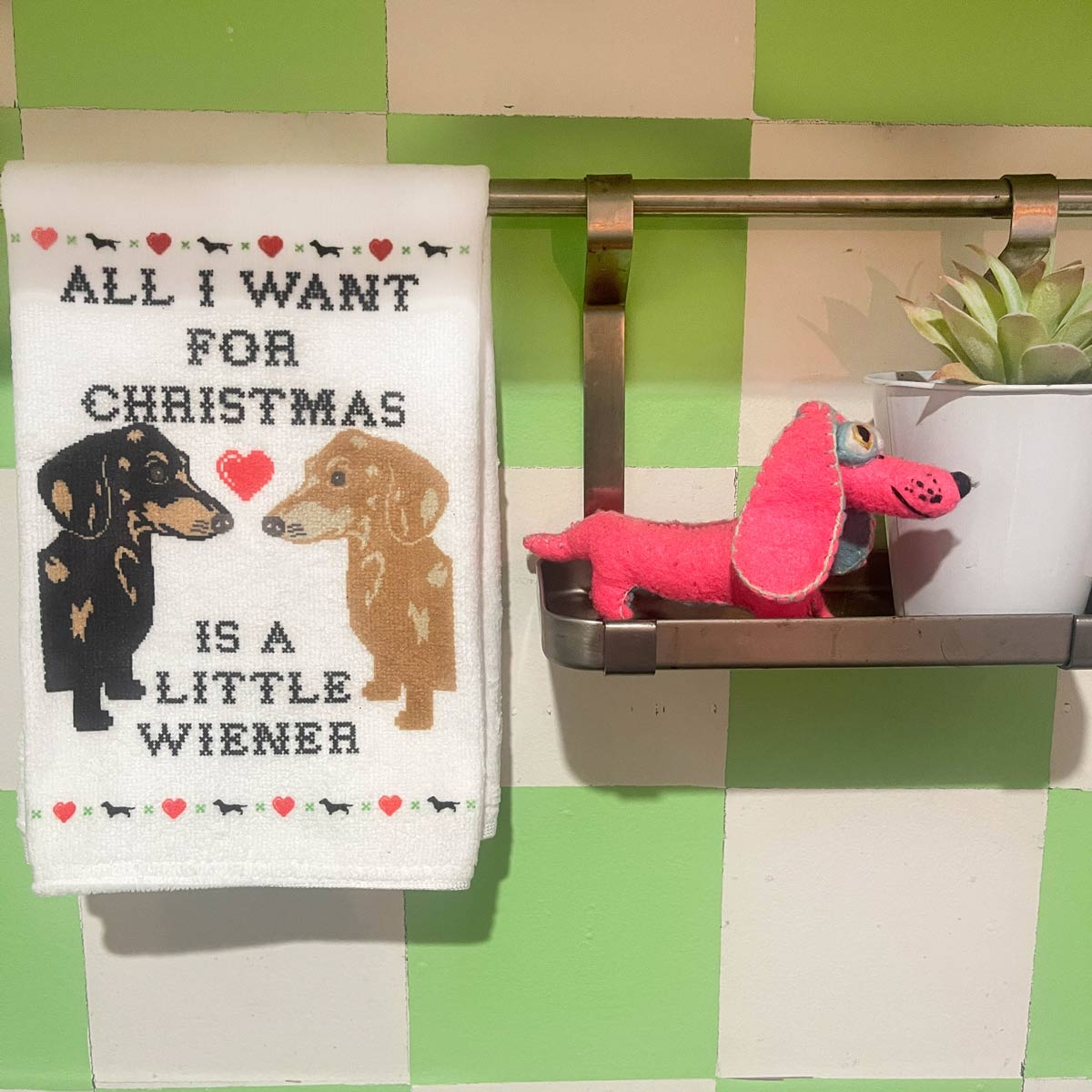 all i want for christmas hand towel - bean goods