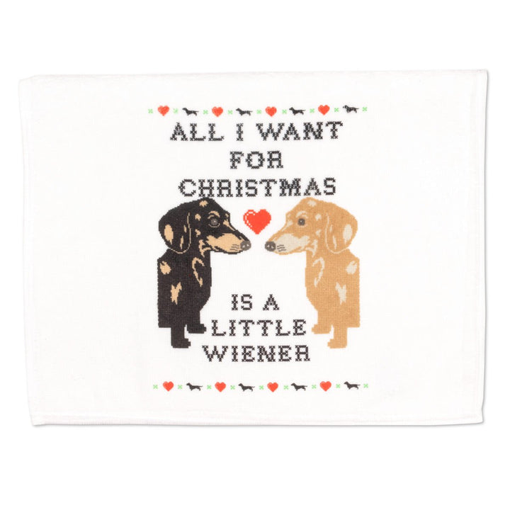 all i want for christmas hand towel - bean goods