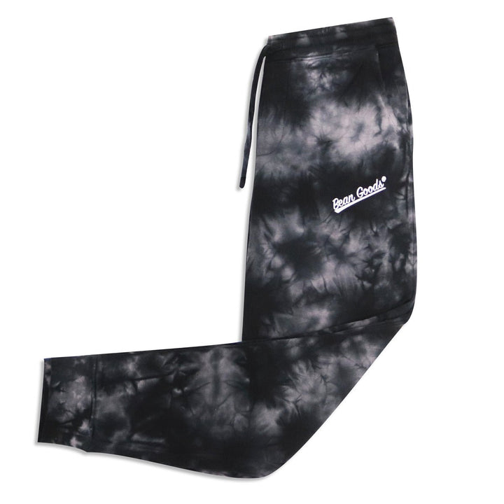 bean goods unisex fleece sweatpants | black tie-dye - bean goods