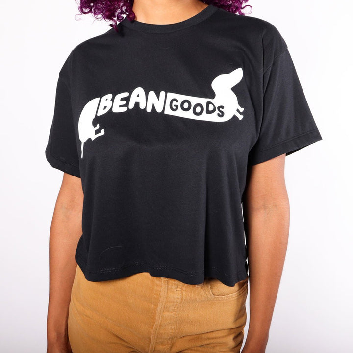 bg signature cropped tee | black - bean goods