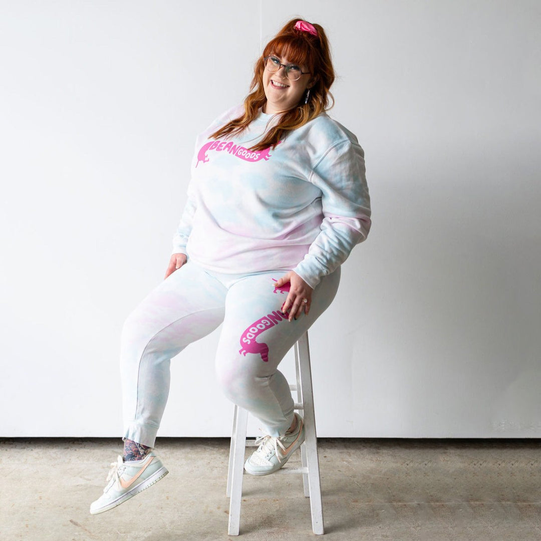 bg signature sweatsuit bundle | cotton candy tie-dye - bean goods