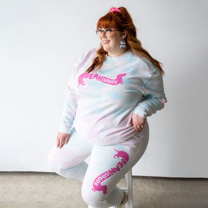 bg signature sweatsuit bundle | cotton candy tie-dye - bean goods