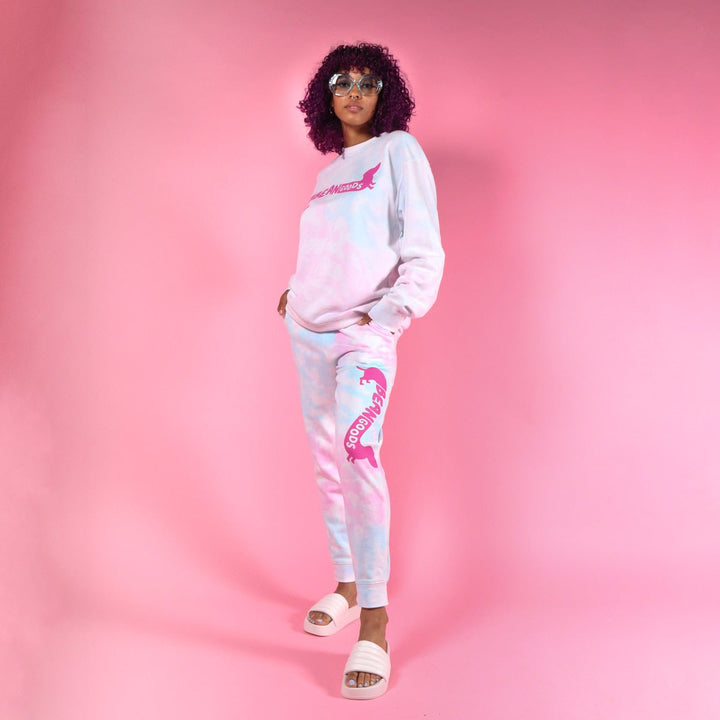 bg signature sweatsuit bundle | cotton candy tie-dye - bean goods