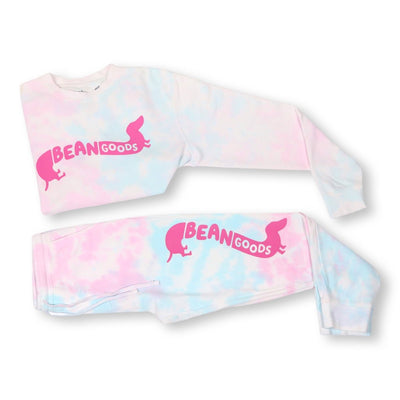 bg signature sweatsuit bundle | cotton candy tie-dye - bean goods