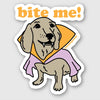 bite me sticker