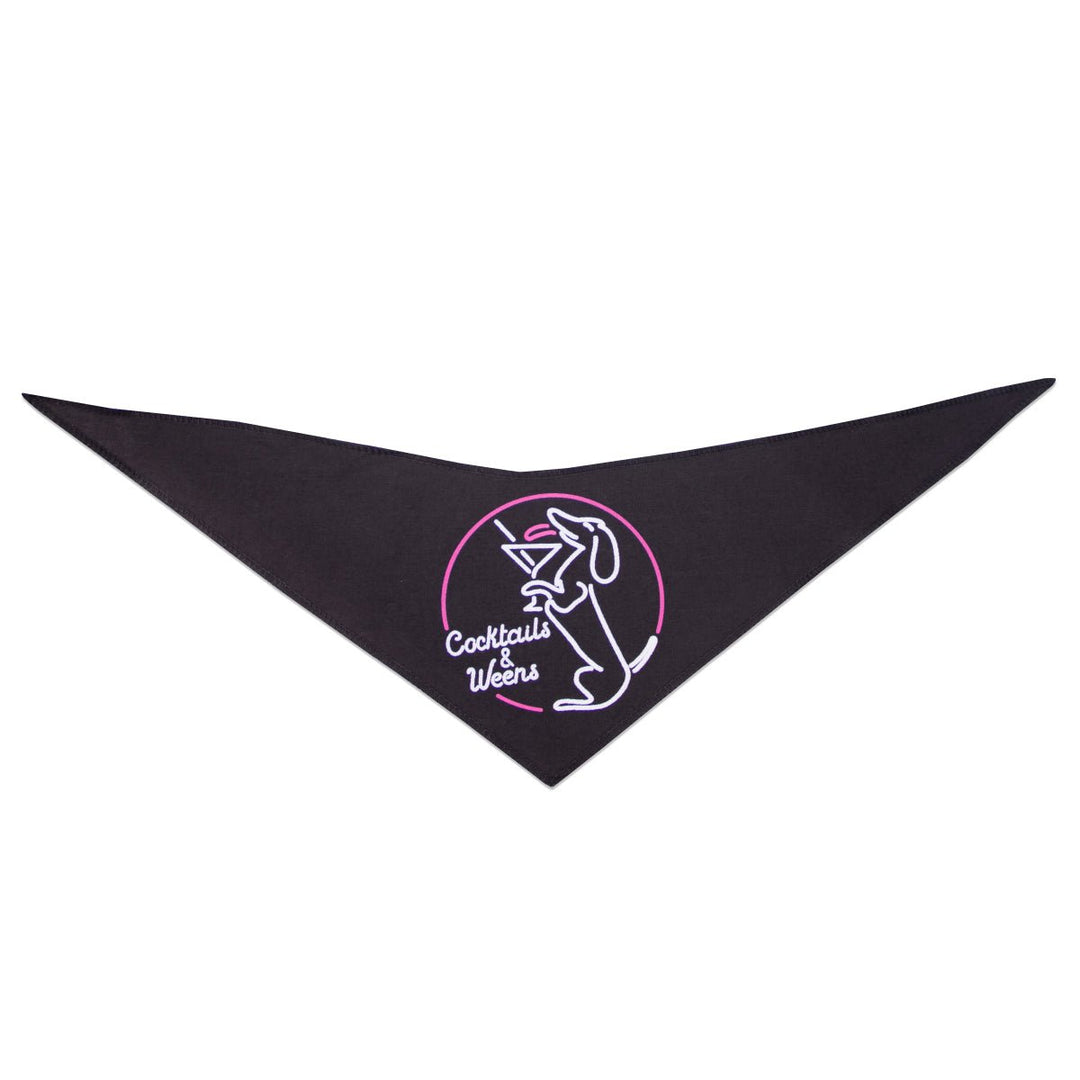 cocktails & weens dog bandana - bean goods