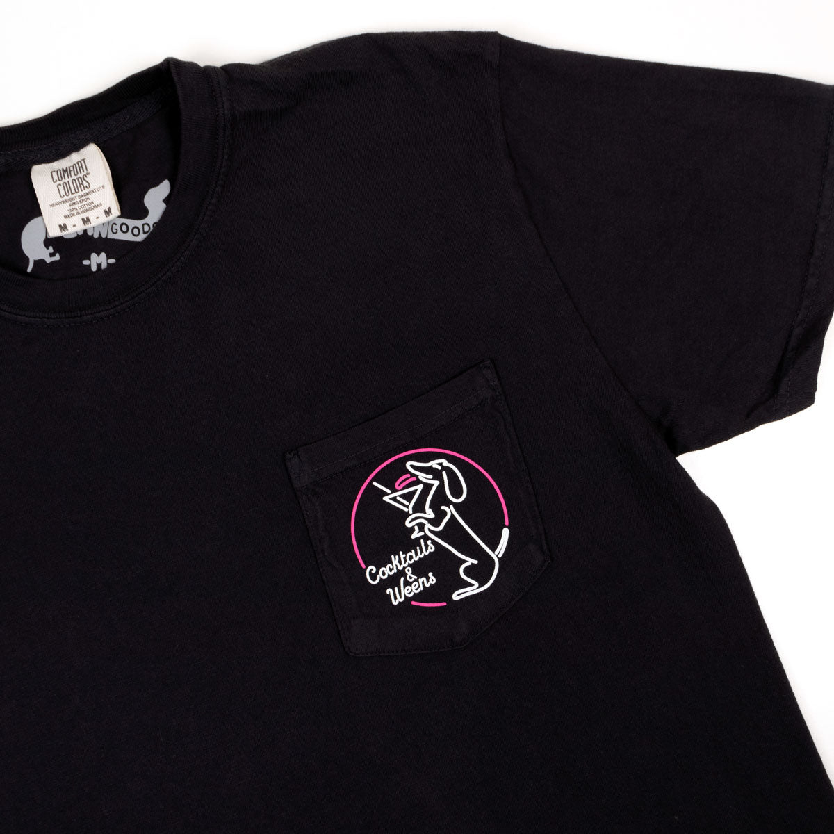 cocktails & weens unisex pocket tee - bean goods
