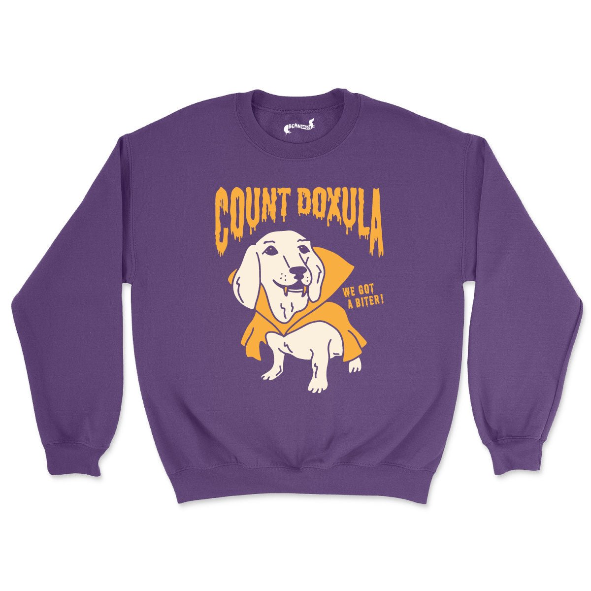 count doxula unisex crew sweatshirt | purple - bean goods