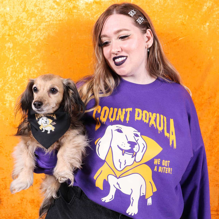 count doxula unisex crew sweatshirt | purple - bean goods