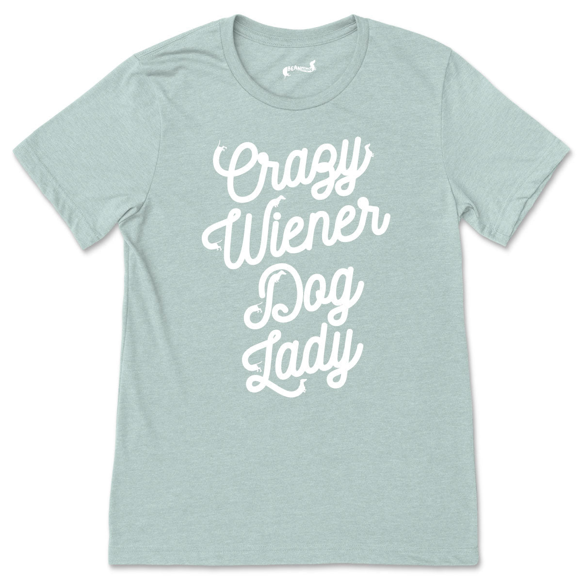 crazy wiener dog lady unisex tee | sage - bean goods