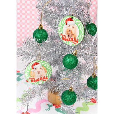 custom merry woofmas ornament - bean goods