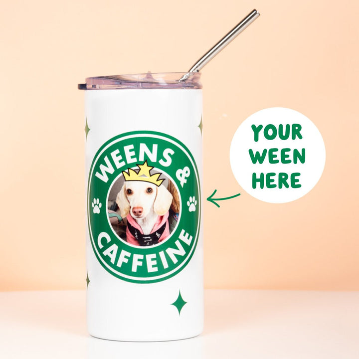 custom weens & caffeine tumbler - bean goods