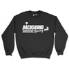 dachshund racing unisex crew sweatshirt | black