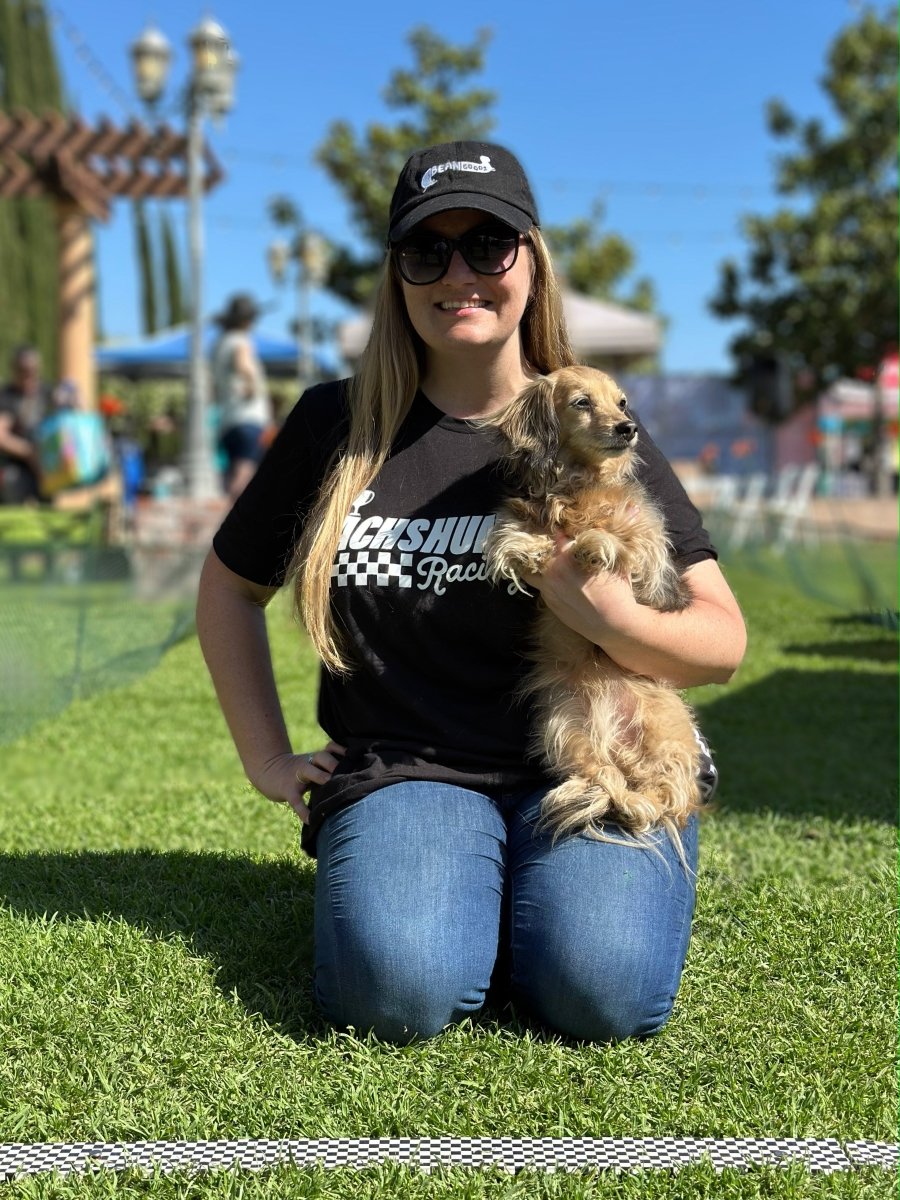 dachshund racing unisex tee | black - bean goods