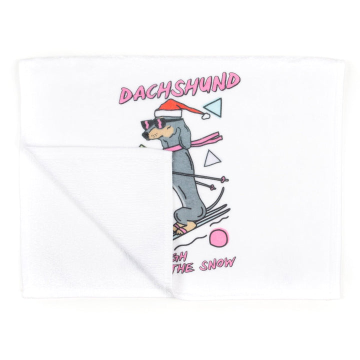 dachshund through the snow hand towel - bean goods