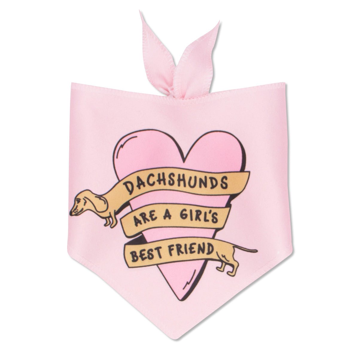 dachshunds are a girl's best friend dog bandana - bean goods