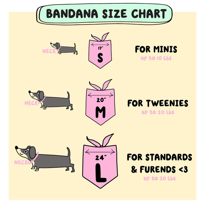 dachshunds are a girl's best friend dog bandana - bean goods