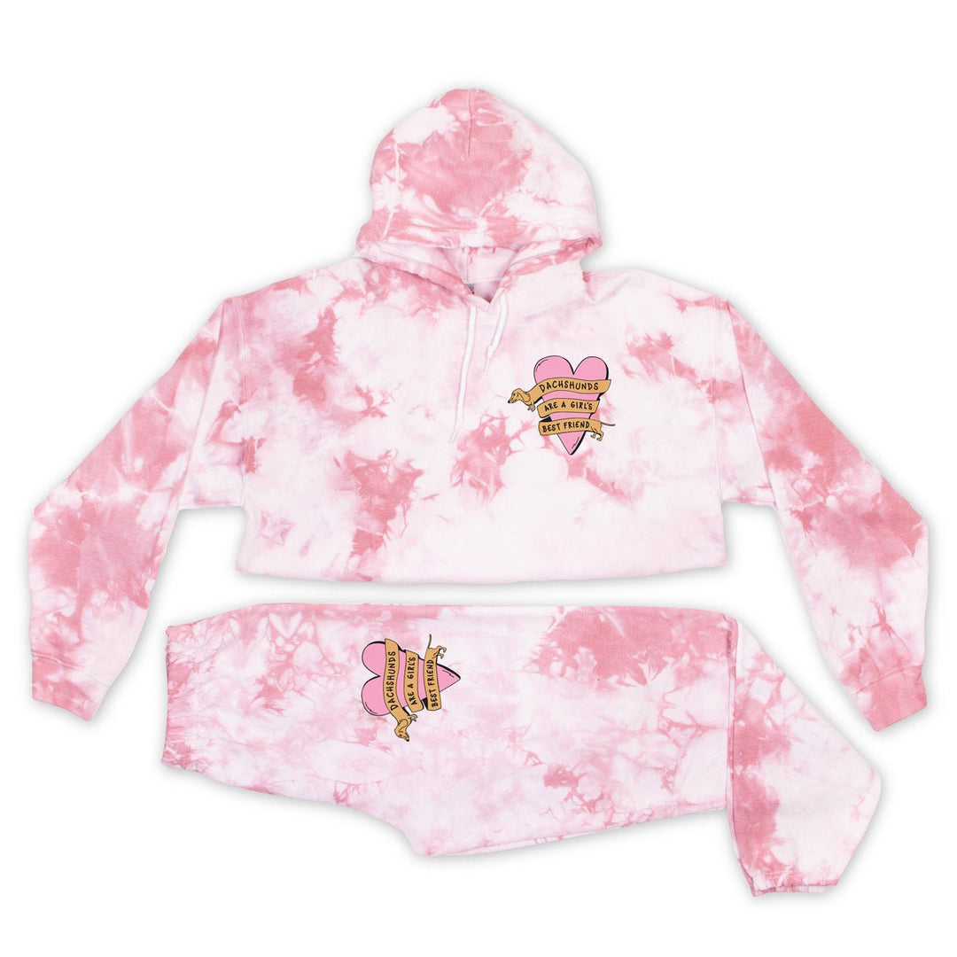 dachshunds are a girl’s best friend sweatsuit bundle | tie-dye - bean goods