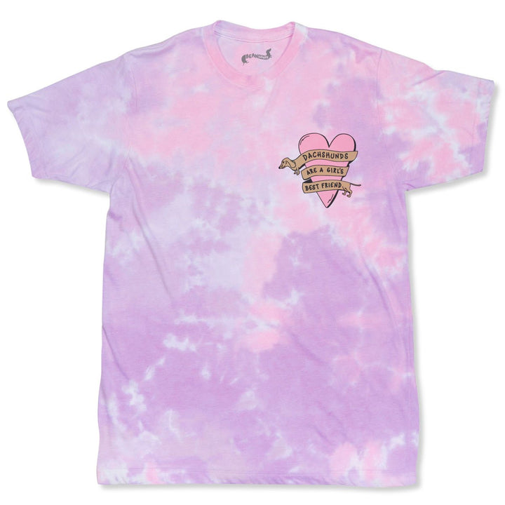 dachshunds are a girl’s best friend unisex tee | tie-dye - bean goods