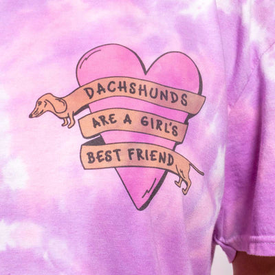 dachshunds are a girl’s best friend unisex tee | tie-dye - bean goods
