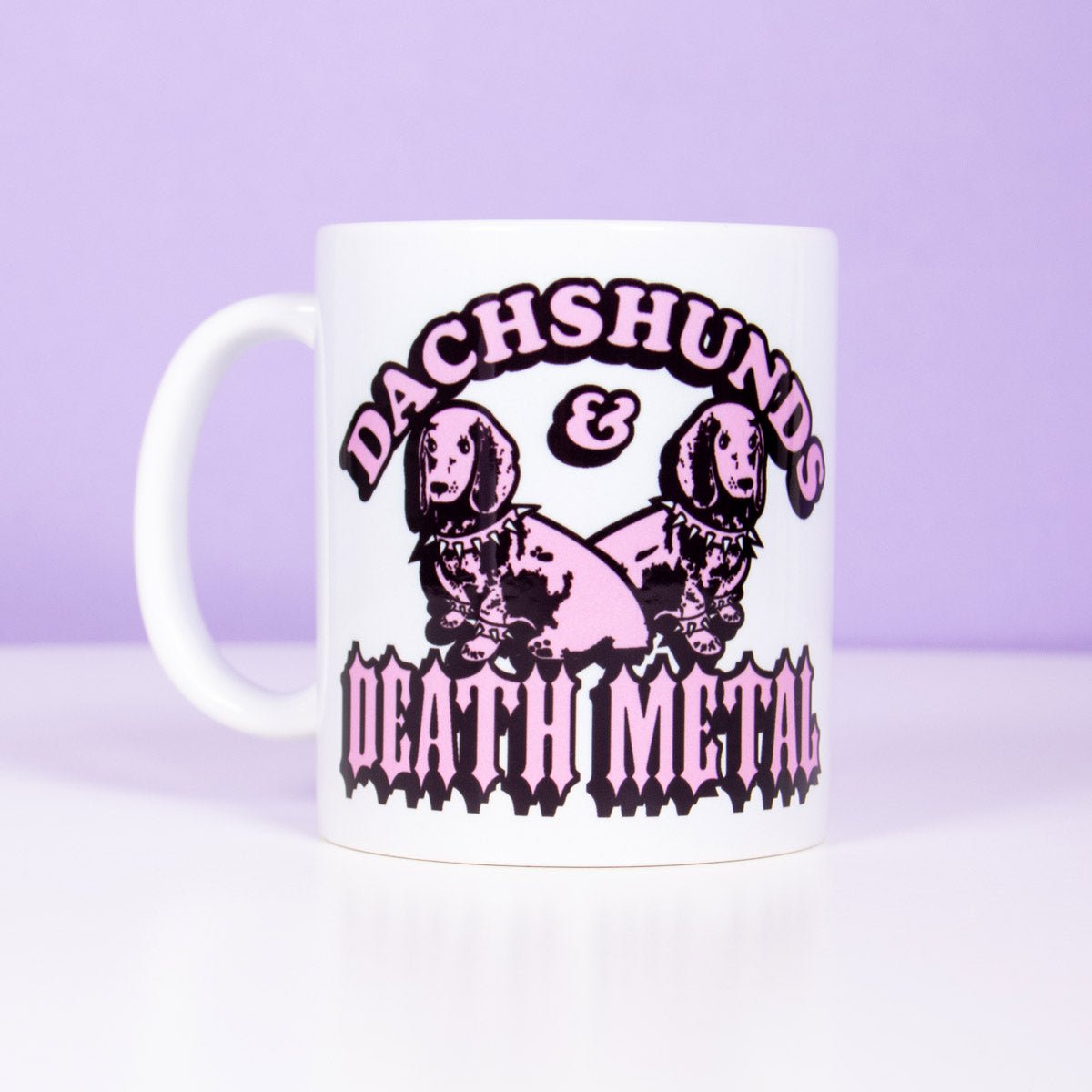 dachshunds & death metal mug - bean goods