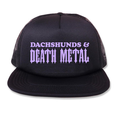dachshunds & death metal trucker hat - bean goods