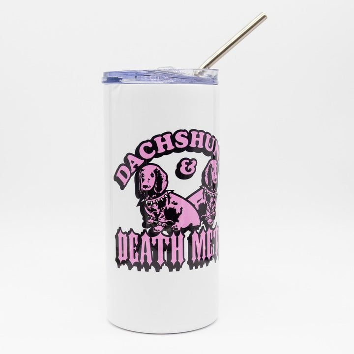 dachshunds & death metal tumbler - bean goods