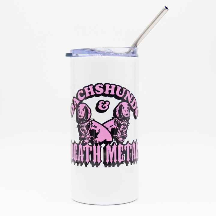 dachshunds & death metal tumbler - bean goods