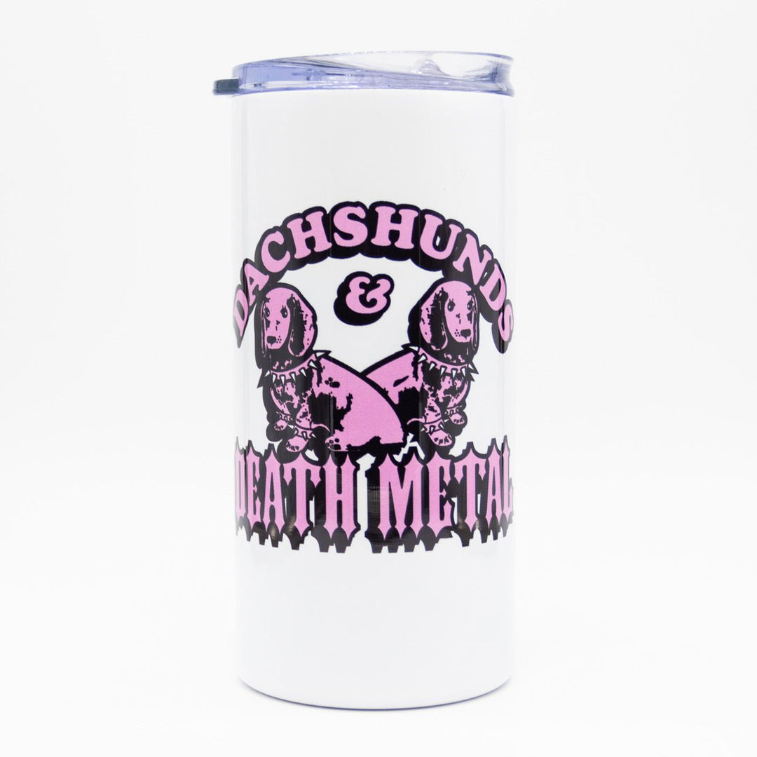 dachshunds & death metal tumbler - bean goods