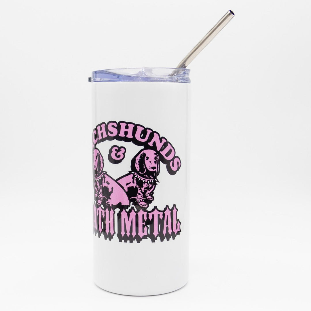 dachshunds & death metal tumbler - bean goods