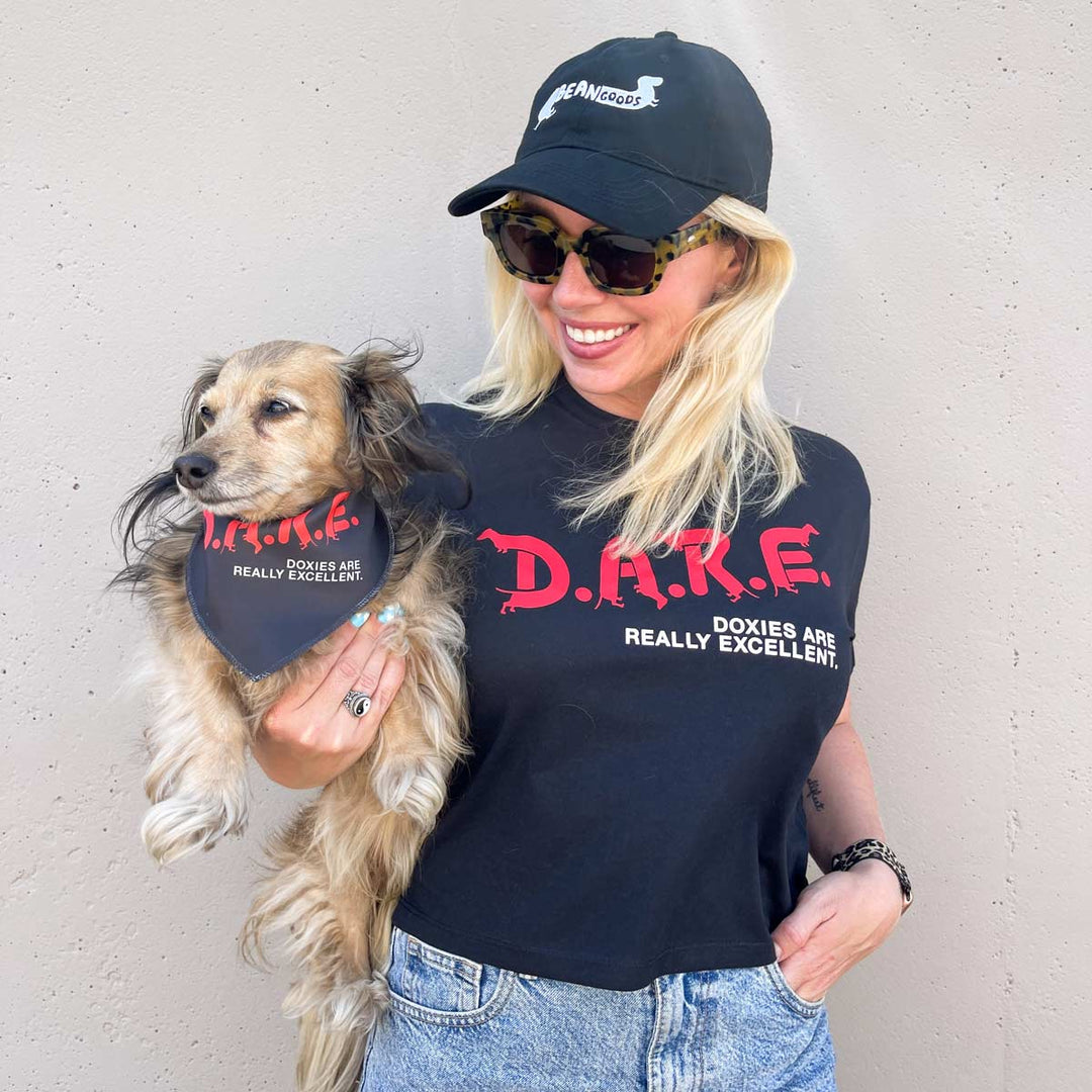 D.A.R.E cropped tee | black - bean goods