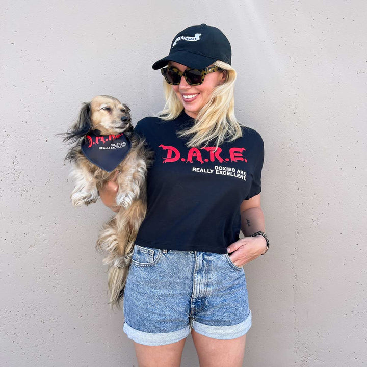 D.A.R.E cropped tee | black - bean goods