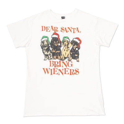 dear santa bring wieners sleep shirt - bean goods